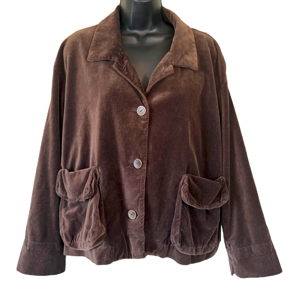 OSKA Brown Fairy Grunge Velvet Blazer Whimsigoth Career Jacket
